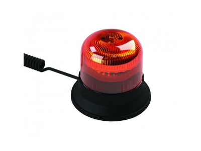 Lampa ostrzegawcza HOR 110A, diodowa 12/24 V (wersja z magnesem i przewodem spiralnym 2x0,75 mm2, długość 4 m, tryb błyskowy)
